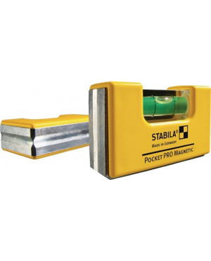 Wasserwaage Pocket PRO Magnetic 7,2cm Alu.gelb ± 1mm/m m.Magnet STABILA