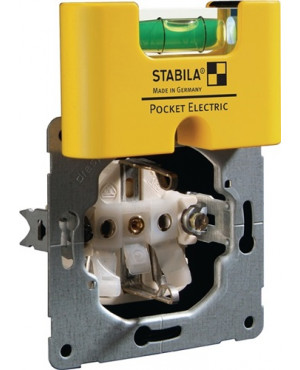 Wasserwaage Pocket Electric 6,8cm Ku.gelb ± 1mm/m m.Magnet STABILA