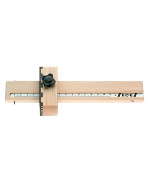 Streichmaß L. 150mm m. Pockholzauflage Weißbuche ECE
