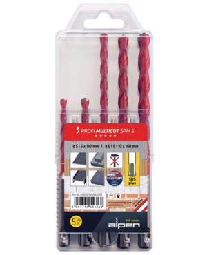 Bohrersatz Profi Multicut 5tlg.5,6x110,6,8,10x160mm SDS-Plus