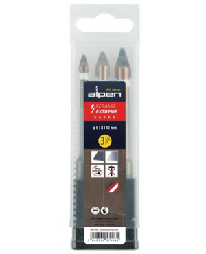 Keramikbohrersatz Keramo extreme Box 3-tlg.6,8,10mm ALPEN