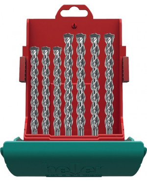 Hammerbohrersatz MAXXBOX Bionic Pro SDS-plus 7-tlg.SDS-plus Ku.-Box HELLER