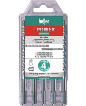 Hammerbohrersatz 4Power 5-tlg.SDS-plus SB Pk.HELLER