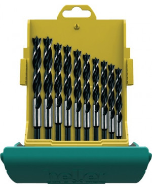 CV Holzspiralbohrersatz 10tlg.D.3,4,5,6,7,8,9,10,11,12mm Maxxbox CV-Stahl