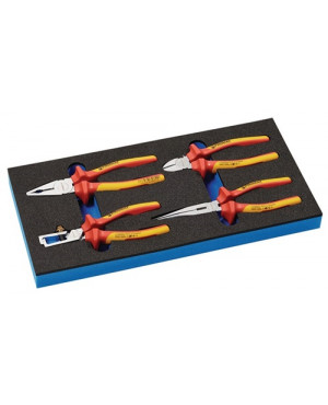 Zangensatz B.185xT.385xH.30mm 1/3 Werkzeugmodul 4-tlg PROMAT VDE-isoliert