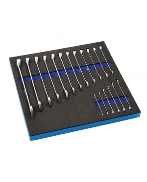 Ringmaulschlüsselsatz B.370xT.385xH.30mm 2/3Werkzeugmodul 18-tlg.PROMAT SW6-24mm