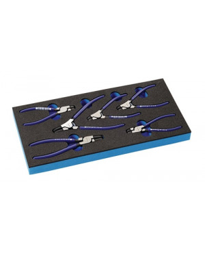 Sicherungsringzangensatz B.185xT.385xH.30mm 1/3Werkzeugmodul 6-tlg.Innen+Außenr.