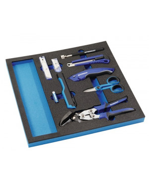 Werkstattzubehörsatz B.370xT.385xH.30mm 2/3 Werkzeugmodul 12-tlg.Universalmesser