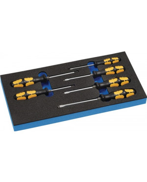 Schraubendrehersatz B.185xT.385xH.30mm1/3 Werkzeugm. 6-tlg.Schlitz+PH 6KT Ansatz