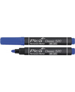 Permanentmarker Classic INSTANT WHITE blau Strich-B.1-4mm Rundspitze PICA