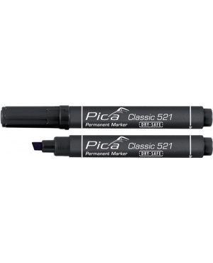 Permanentmarker Classic INSTANT WHITE schwarz Strich-B.2-6mm Keilspitze PICA