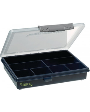 Sortimentskasten B175xT143xH32mm 7 Fächer transp.dunkelblau RAACO