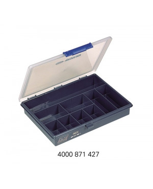Sortimentskasten B240xT195xH43mm 9 Fächer transp.dunkelblau RAACO