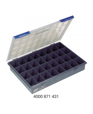 Sortimentskasten B338xT261xH57mm 32 Fächer transp.dunkelblau RAACO