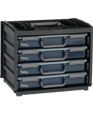 Sortimentskastentresor B.376xT.265xH.310mm 4Fächer je 2x 871440/871441 RAACO