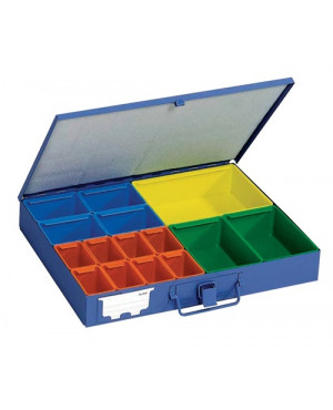 Sortimentskasten B340xT240xH50mm 15 Fächer RAL 5007 brillantblau DINZL