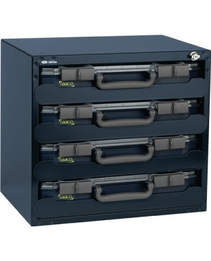 Tresor B.452xT.330xH.405mm 4Sort.-Kästen Stahlgehäuse/Kästen a.PP