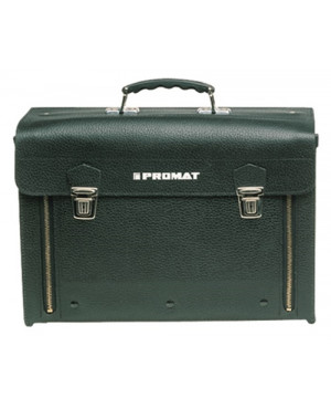 WerkzeugtascheB.400xT.140xH.280mmaus Rindleder schwarzm.Mittelw. Stahlbl.Boden