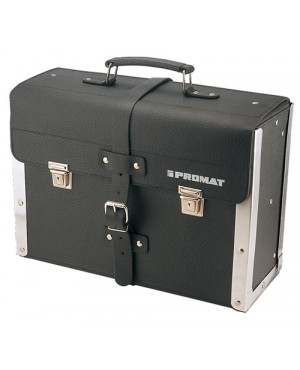 WerkzeugtascheB.420xT.160xH.300mmaus Rindleder schwarzm.Mittelw. Alu-verstärkt