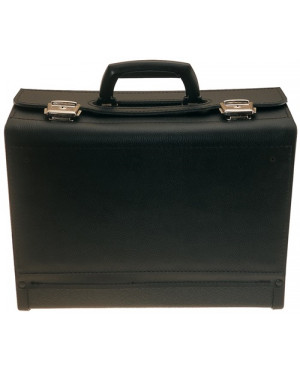 WerkzeugtascheB.390xT.185xH.310mmaus Rindleder schwarzVorder,-Rückw. aufklappb.