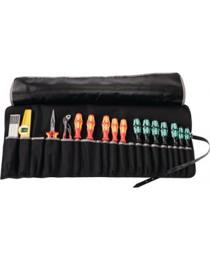 Werkzeugrolltasche 15 Fächer B670xH330mm Industrieleder schwarz PARAT