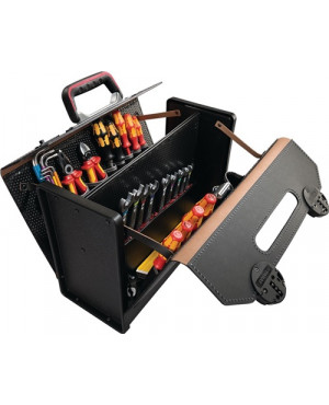 Werkzeugtasche B.420xT.185xH.315mm 24l Rindleder schw. Mittelw. CP-7 Stecksyst.