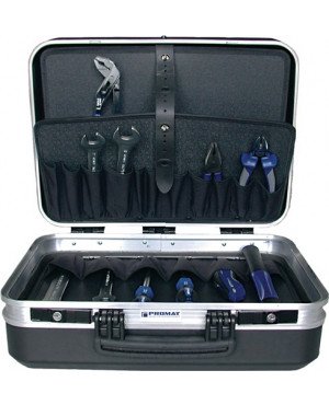 Schalenkoffer B500xT400xH220mm Alu.ABS-Ku.3 Wkz.taschen inkl.Trennstege PROMAT