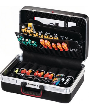 Schalenkoffer B460xT190xH310mm Doppel-Alu 27l X-ABS-Ku.Wkz.tafel u.Abdeckp.PARAT