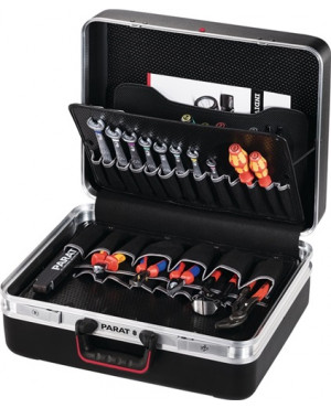 Schalenkoffer B470xT190xH360mm Doppel-Alu 34l X-ABS-Ku.Wkz.tafel u.Abdeckp.PARAT