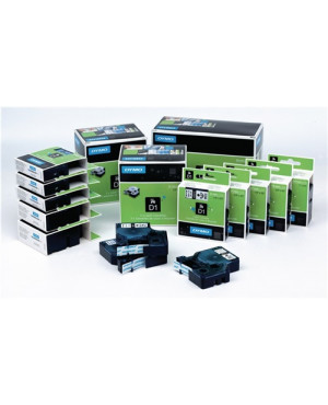 Schriftband Band-B.9mm Band-L.7m Stand.schwarz auf weiß DYMO