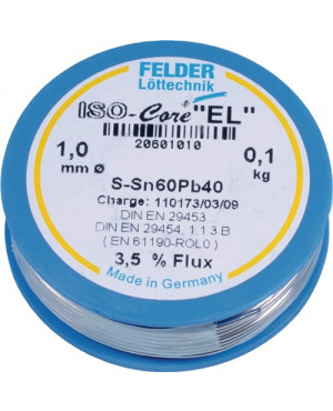 Lötdraht ISO-Core® EL 1mm 250g S-Sn60Pb40 FELDER
