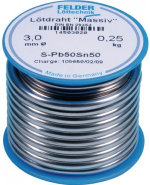 Lötdraht Massiv 3mm 250g S-Pb50Sn50 FELDER