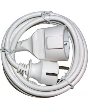 Schutzkontaktverlängerung Schutzkontaktstecker/Kupplung L.3m H05VV-F 3x1,5mm