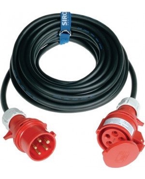 CEE-Verlängerung 16 A 400 V 25m H07RN-F 5x2,5 mm² schwarz IP44
