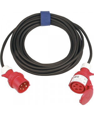 CEE-Verlängerung m.Phasenwender 32 A 400 V 25m H07RN-F 5x4 mm² schwarz IP44