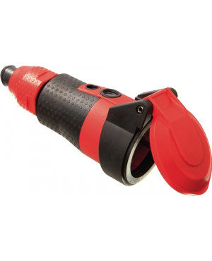 Schutzkontaktkupplung 10-/16 A 250 V rot/schwarz IP54 Ku.SCHWABE AS