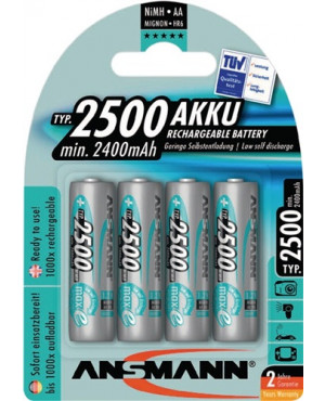 Akkuzelle maxE 1,2 V 2500 mAh R6-AA-Mignon HR6 4 4St./Blister ANSMANN