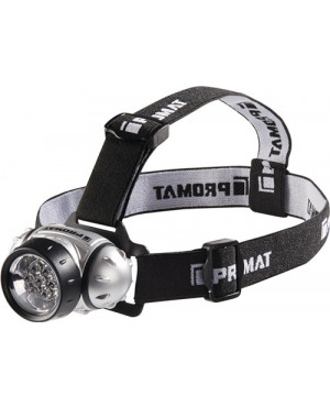 LED Kopfleuchte 3xAAA Batt. 7 LEDs 20Lm Leuchtd.10h Leuchtw.30m IPX4 ABS PROMAT