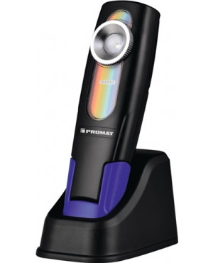 LED-Akkuhandleuchte 3,7 V 2600 mAh Li-Ion 5W 500 lm/250 lm Ladezeit 4 h PROMAT