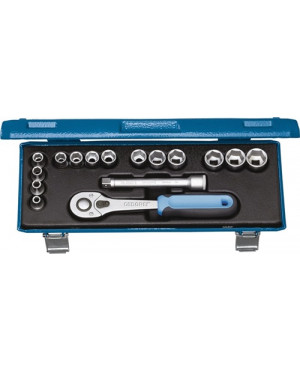 Steckschlüsselsatz 16tlg.SW 6-19mm 6KT UD-Profil Chrom CV.