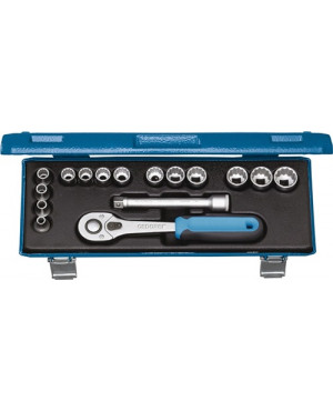 Steckschlüsselsatz 16tlg.SW 6-19mm 6KT Chrom UD-Profil