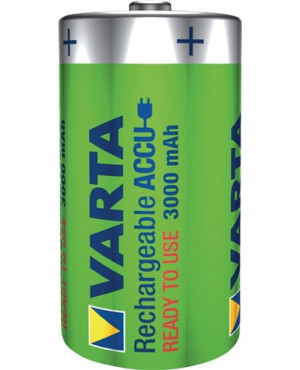 Akkuzelle 1,2 V 3000 mAh R20-D-Mono HR20 2 2St./Blister VARTA