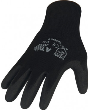 Handschuhe Gr.8 schwarz Nyl.m.Polyurethan EN 388 Kat.II auf SB-Karte
