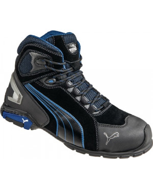 Sicherheitsstiefel Rio Black Mid Gr. 44 schwarz/blau Leder S3 SRC EN20345