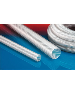 Absaug- u.Förderschl.AIRDUC® PUR-INOX 356 FOOD-AS ID 38mm AD 49mm L.10m Rl.