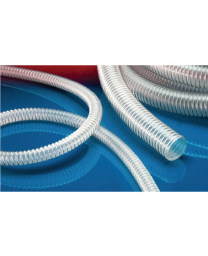 Absaug- u.Förderschl.AIRDUC® PUR-INOX 355 FOOD-AS ID 32mm AD 42mm L.10m Rl.