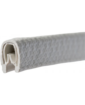 Kantenschutz Klemmbereich 1-2mm L.10 m B.6,5mm H.9,5mm PVC weiß-grau PROMAT