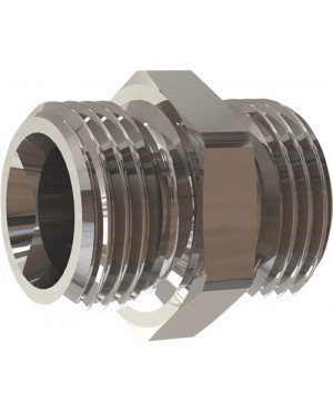 Doppelgewindenippel MS vern.AG 1/2/1/2 Zoll SW 25mm RIEGLER