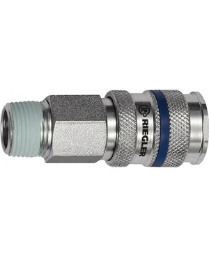 Schnellverschlusskupplung DN 7,8 AG STA Gew.R 1/4 Zoll 13,16mm RIEGLER