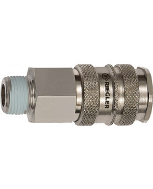 Schnellverschlusskupplung DN 10 AG STA/MS vern.Gew.R 3/4 Zoll 26,44mm RIEGLER